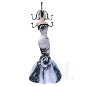 Black and White Doll Jewelry Stand Mannequin DA649
