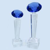 Crystal Diamond Trophy TH025 Blue (Size: Small)