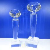 Crystal Diamond Trophy TH025 Clear (Size: Small)