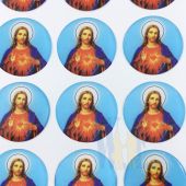 Jesus Round Stickers  CR046Q(12 stickers)