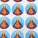 Jesus Round Stickers  CR046Q(12 stickers)