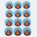 Jesus Round Stickers  CR046Q(12 stickers)