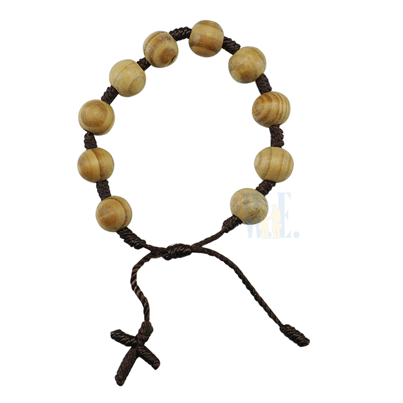 Wood Bracelet Olive Rosary HolyLand Handmade Beads Cross Catholic Jerusalem  Icon | eBay