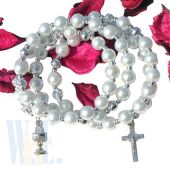 First Communion Pearl Wrap Rosary Bracelet JA175FI