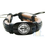 St. Benedict Leather Bracelet JA282SB-A
