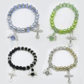 Angel Crystal Rosary Bracelet JA322