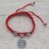 Handmade Cord Bracelet with Rhinestone St. Benedict Charm JA334