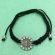 Handmade Cord Bracelet with Rhinestone St. Benedict Medal JA335