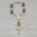 Pearl Crystal Bracelet and  Mirror Charms JA337