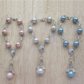Silver Baptism Decade Rosary with Angel  JA360B
