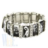 Rhinestone Saint Bracelet JC030BW