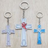 Holy Spirit Cross Key Chain JK056