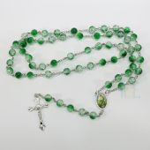 St. Jude Glass Rosary JN003S