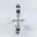 Hematite Rhinestone Cross Bracelet JS122