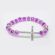Crystal Sideway Cross Bracelet JS124