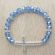 Crystal Sideways Cross Stretch Bracelet JS168