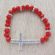 Crystal Sideways Cross Stretch Bracelet JS168