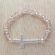 Crystal Sideways Cross Stretch Bracelet JS168