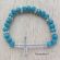 Crystal Sideways Cross Stretch Bracelet JS168