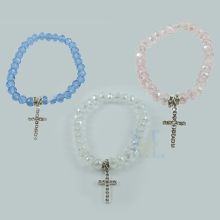 Crystal Bracelet With Rhinestone Cross JS208