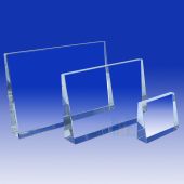 Crystal Rectangular Plaque HL014H (Size: Small)