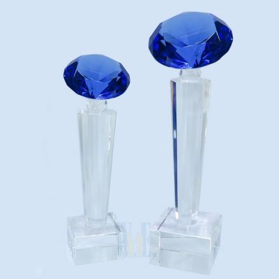 Crystal Diamond Trophy TH025 Blue