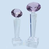 Crystal Diamond Trophy TH025 Pink (Size: Small)